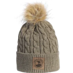Pebble Beach Ladies Cable Knit Pom Beanie By Ahead