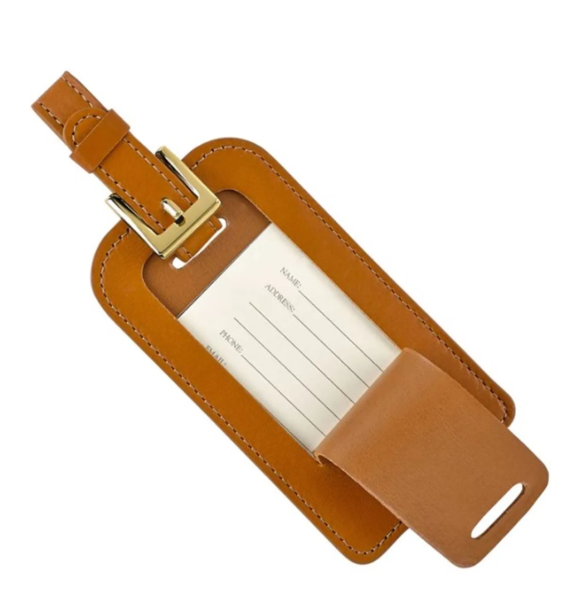 Pebble Beach Leather Luggage Tag