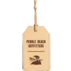 Pebble Beach Outfitters Leather Luggage Tag By Freshwater Designs