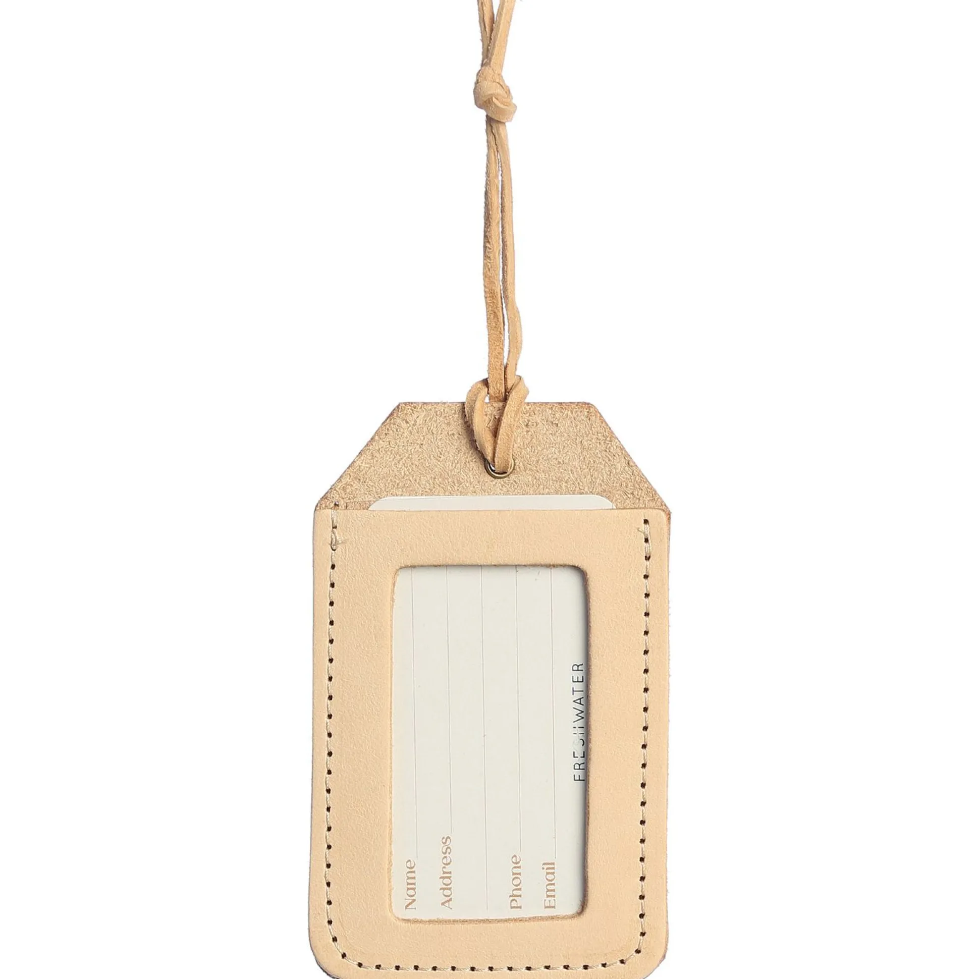 Pebble Beach Outfitters Leather Luggage Tag By Freshwater Designs