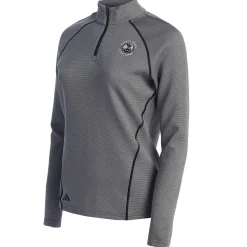 Pebble Beach Women's 1/4 Zip Knit Pullover By Adidas